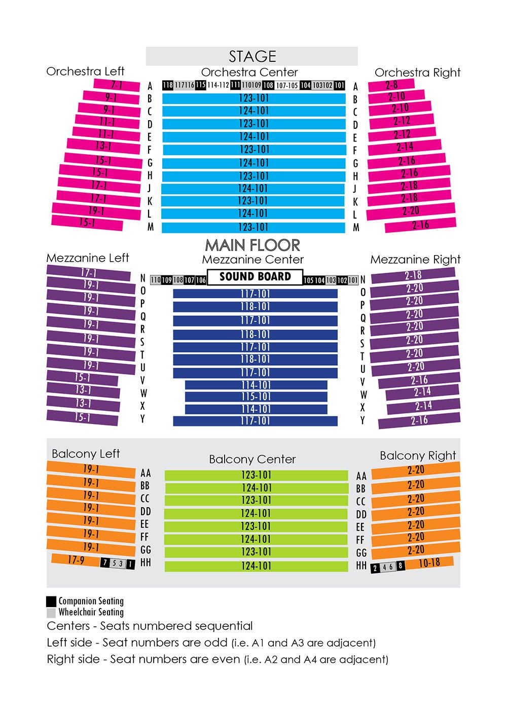 House Seating Chart | Niswonger Performing Arts Center